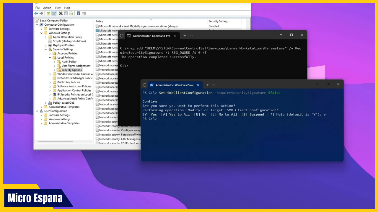 la firma SMB en Windows 11