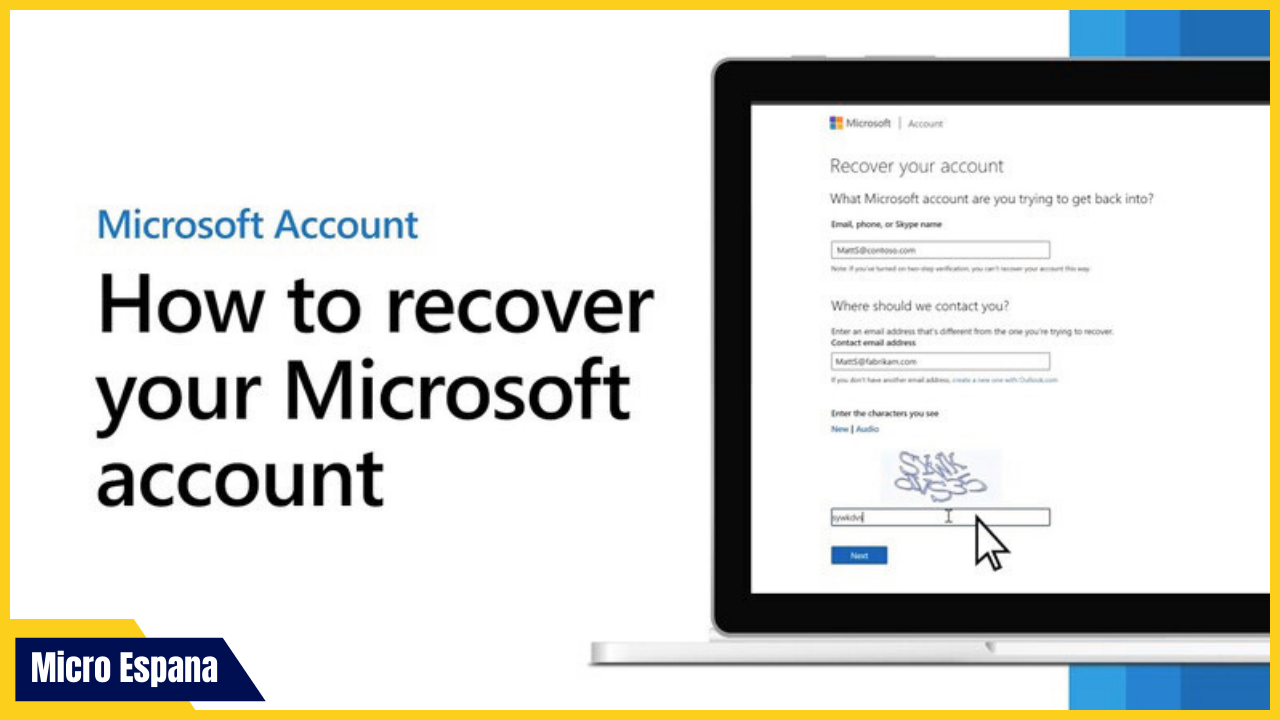 Ayuda para recuperar la cuenta de Microsoft