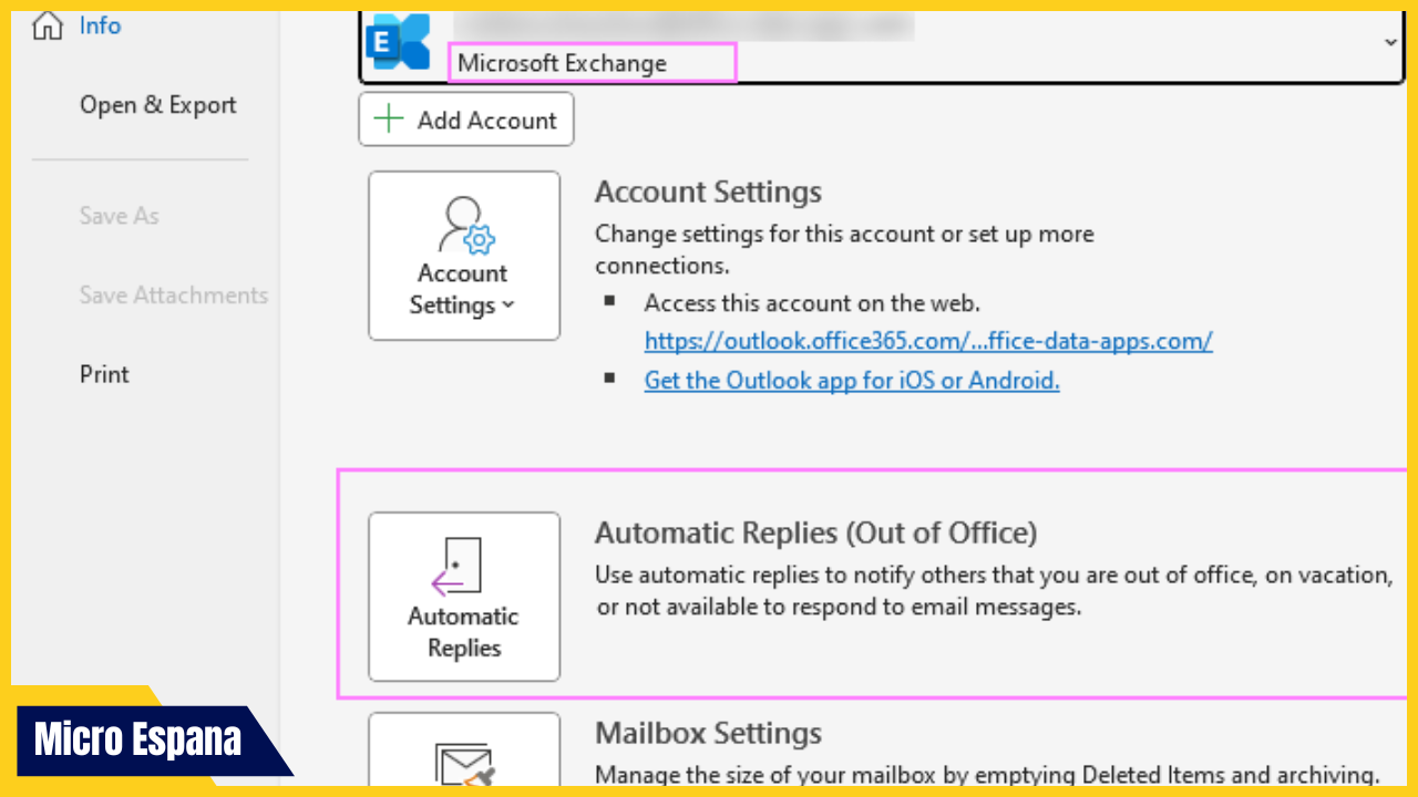 Cómo configurar respuestas automáticas en Outlook